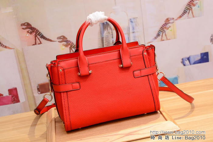 COACH蔻馳 代購正品 全頭層牛皮 swagger小號包 35990 可肩背或斜挎  Chz1474